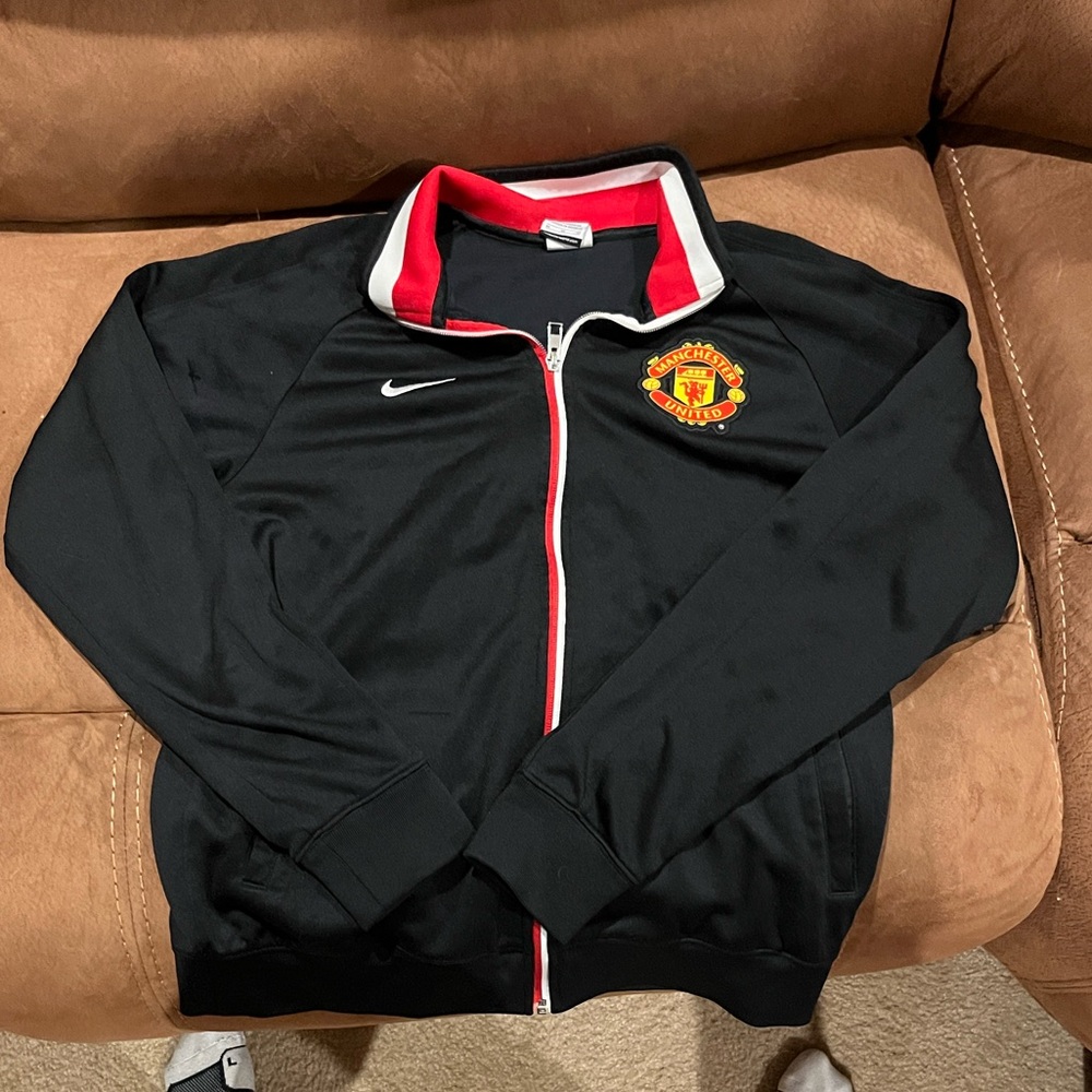 Nike Black and Red Manchester United Bomber Jacket